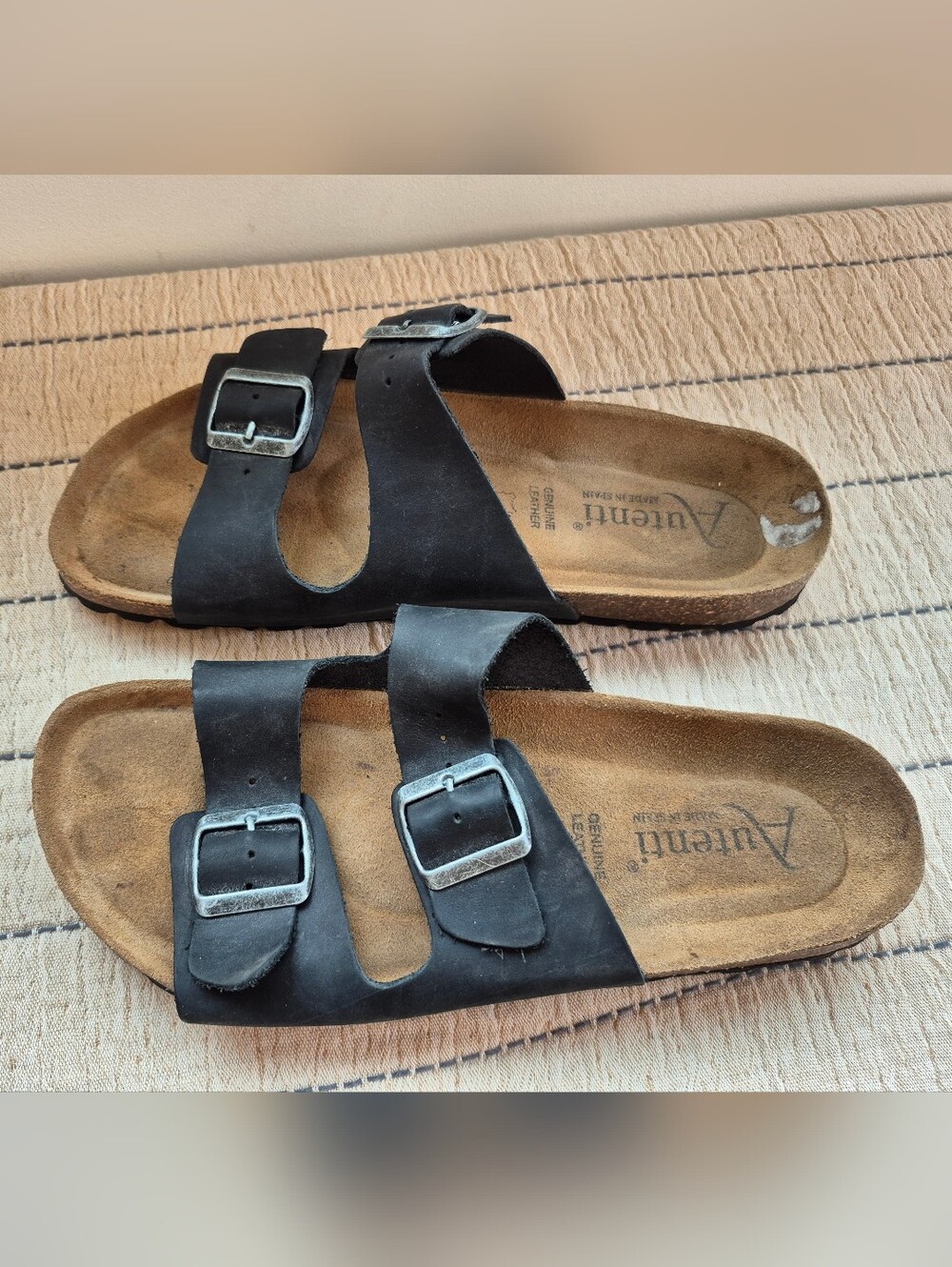 Autenti Made In Spain Birkenstock Style Sandals Size 42 Genuine Leather